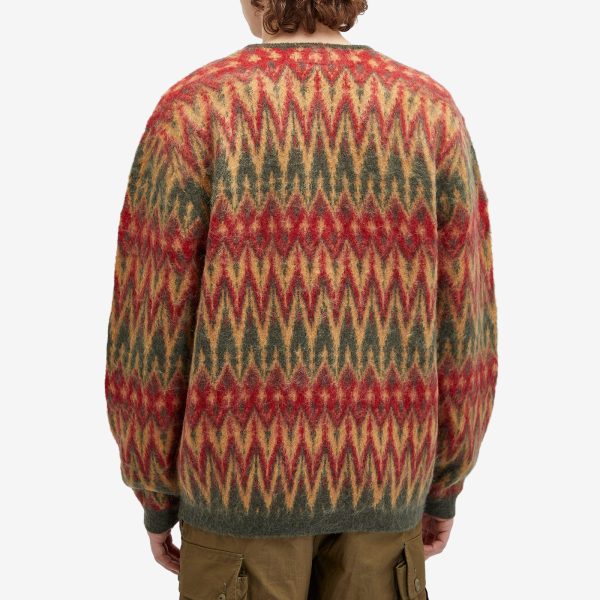 Beams Plus Jacquard Chevron Cardigan