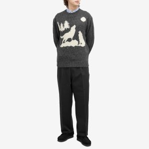 Beams Plus Intarsia Wolf Jumper