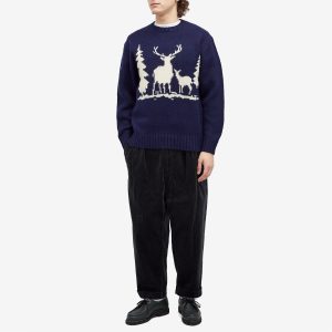 Beams Plus Intarsia Stag Jumper