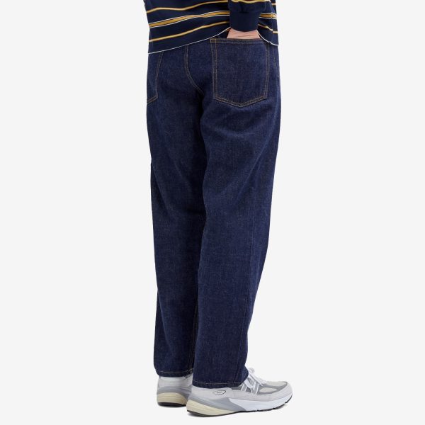 Beams Plus 5 Pocket Wide Denim Jeans