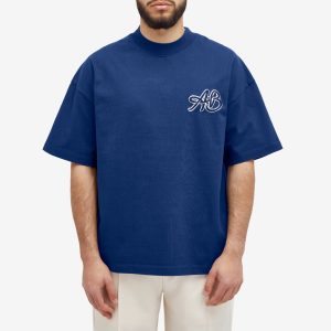 about:blank Initial Logo Mock Neck T-Shirt