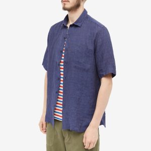 Sunspel Linen Short Sleeve Shirt