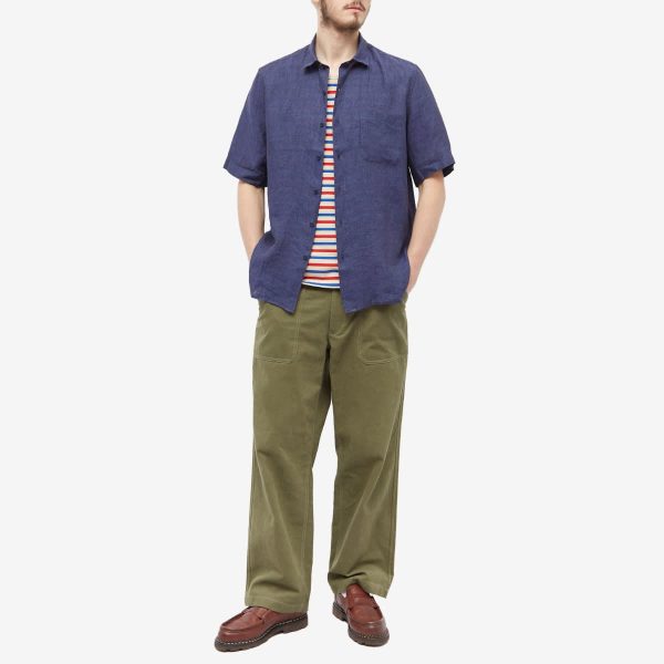 Sunspel Linen Short Sleeve Shirt