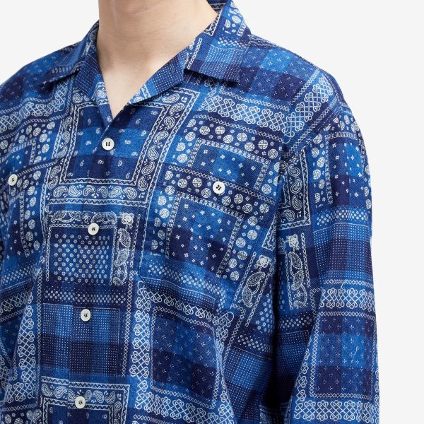 Beams Plus Open Collar Print Shirt