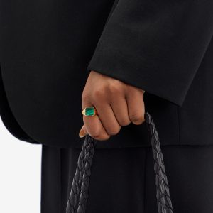 Missoma x Lucy Williams Malachite Signet Ring