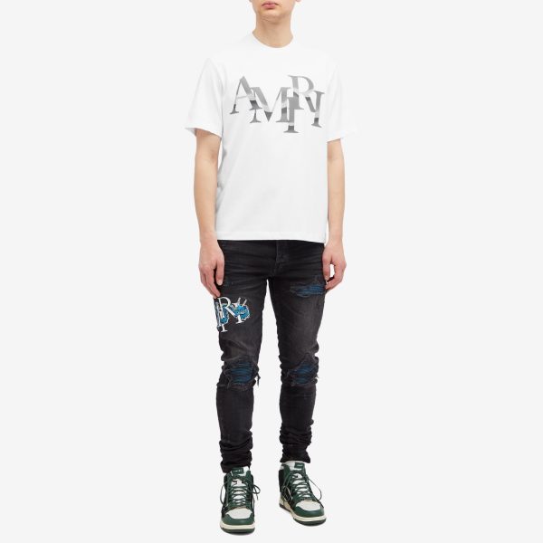 AMIRI Chrome Staggered Logo T-Shirt