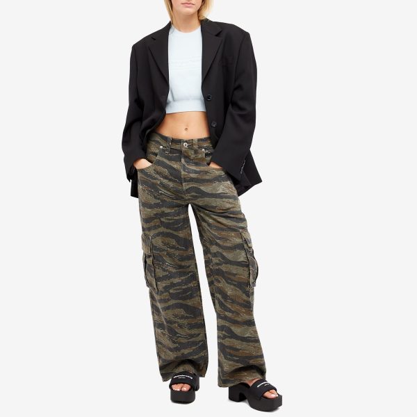 Alexander Wang Camo Bagged Out Combat Pocket Jeans