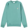 Maison Kitsune Fox Head Patch Regular Crew Sweat