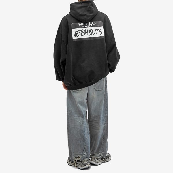 VETEMENTS Hello My Name Is Vetements Hoodie