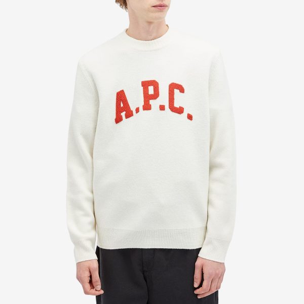 A.P.C. Joshua Collegiate Logo Knit Sweatshirt