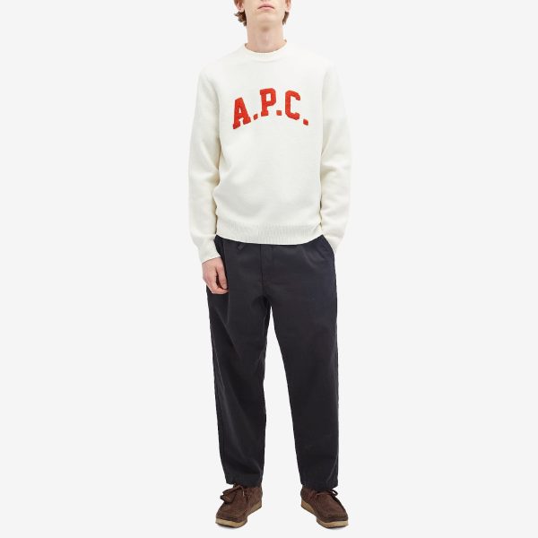 A.P.C. Joshua Collegiate Logo Knit Sweatshirt