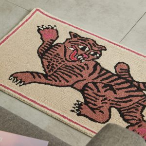 Bongusta Pink Tiger Frame Rug