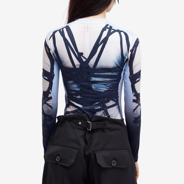 Y/Project Bondage Print Long Sleeve Fitted Top