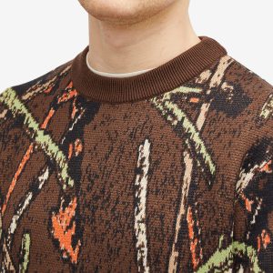 Good Morning Tapes Stick Camo Knit Sweater