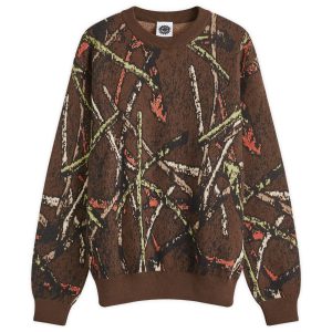 Good Morning Tapes Stick Camo Knit Sweater