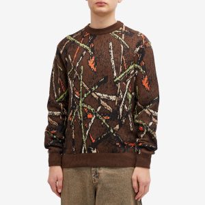 Good Morning Tapes Stick Camo Knit Sweater