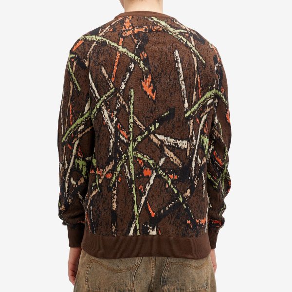 Good Morning Tapes Stick Camo Knit Sweater