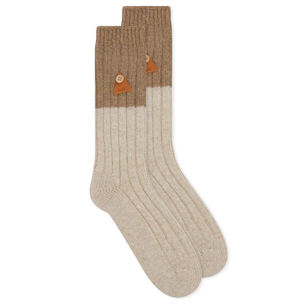 Folk 2 Tone Wool Socks