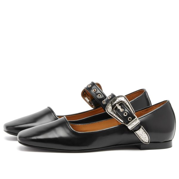 Toga Pulla Buckle Belt Ballet Pumps