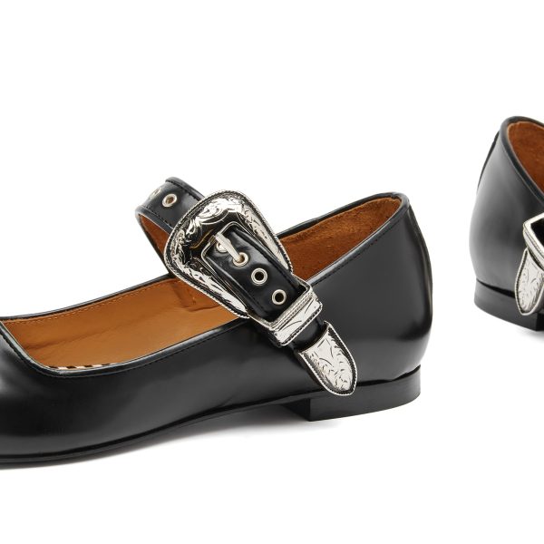 Toga Pulla Buckle Belt Ballet Pumps