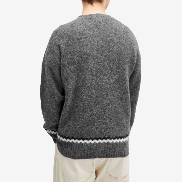 YMC Suedehead Zig Zag Knit Jumper