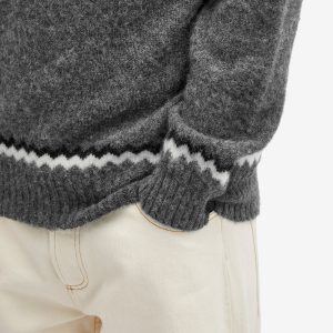 YMC Suedehead Zig Zag Knit Jumper