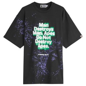 A Bathing Ape Spray Print Slogan T-Shirt