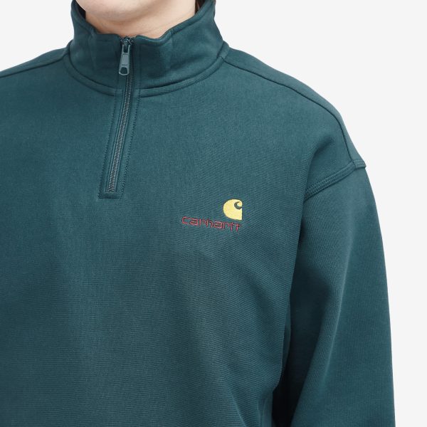 Carhartt WIP Half Zip American Script Sweatshirt