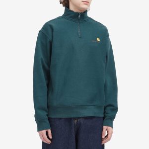 Carhartt WIP Half Zip American Script Sweatshirt