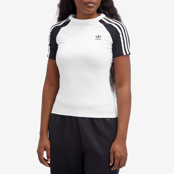 Adidas 3 Stripe Slim T-Shirt