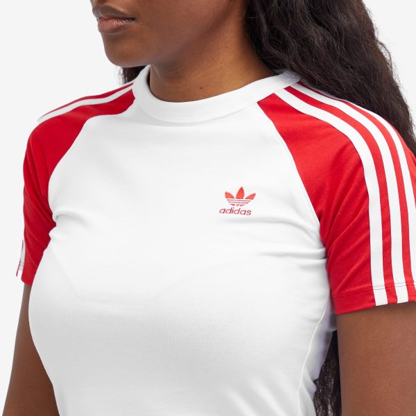 Adidas 3 Stripe Slim T-Shirt