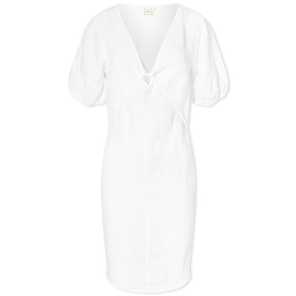 Deiji Studios Tie Seamed Linen Mini Dress