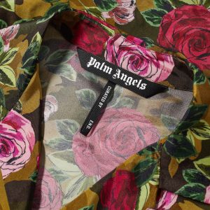 END. x Palm Angels Allover Camo Rose Pajama Shirt