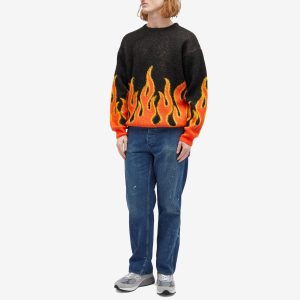 BEAMS Fire Shaggy Crew Jumper