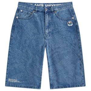 AAPE Jacquard Denim Shorts