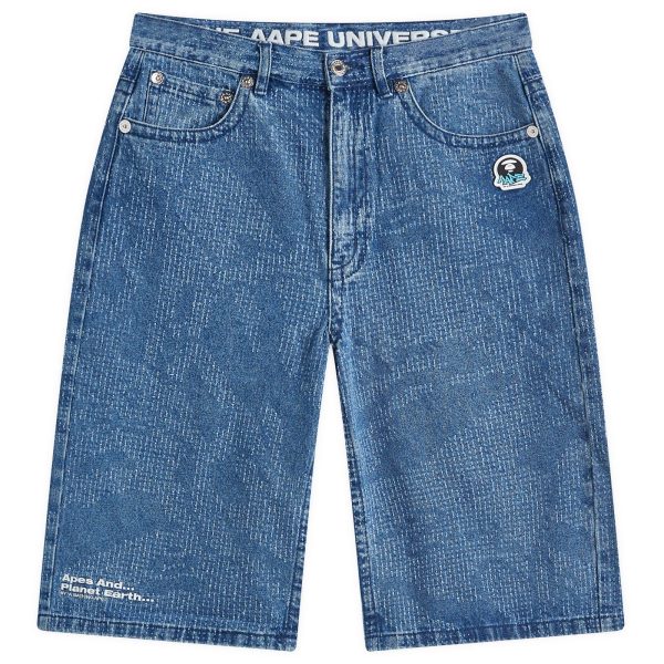 AAPE Jacquard Denim Shorts