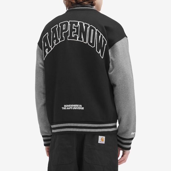 AAPE Now Fleece Baseball Jacket