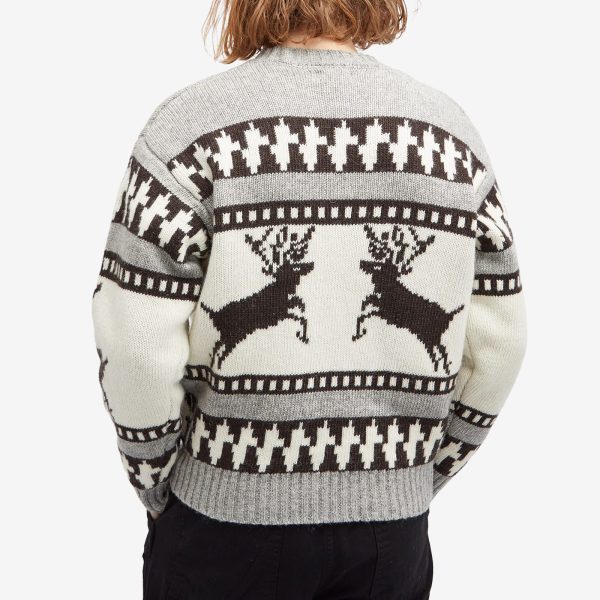 BEAMS Winter Pattern Crew Jumper