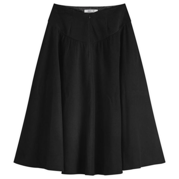 Peachy Den Deba Wool Midi Skirt