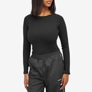 Adanola  Long Sleeve Rib Raglan Top