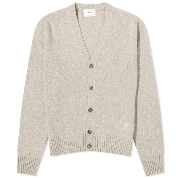 AMI Paris Tonal Heart Cashmere Cardigan