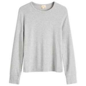 DONNI. Baby Rib Scallop Long Sleeve Top