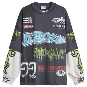 AAPE AOP Racing Long Sleeve T-Shirt