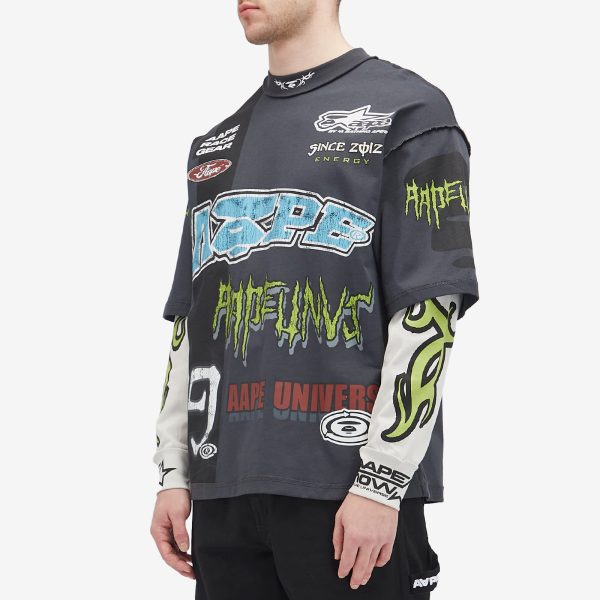 AAPE AOP Racing Long Sleeve T-Shirt