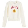 Sporty & Rich NY Health Crest Knitted Sweater