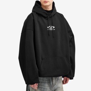 VETEMENTS Oval Logo Cropped Boxy Hoodie