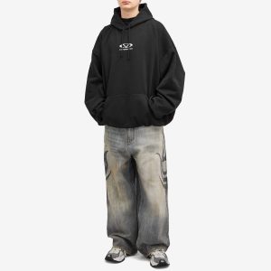 VETEMENTS Oval Logo Cropped Boxy Hoodie