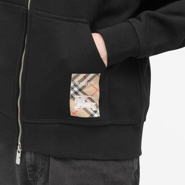 Burberry Check Label Zip Hoodie