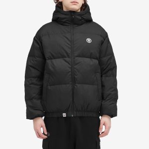 AAPE Now Camo Badge Hooded Down Jacket