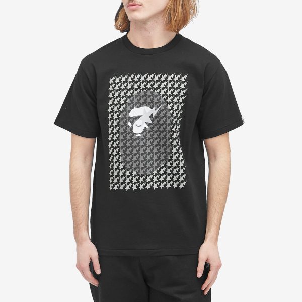 A Bathing Ape Sta Houndstooth Ape Head T-Shirt